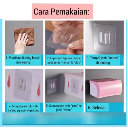 Gantungan Tempel Socket/Hook Gantung Plus Minus/Gantungan