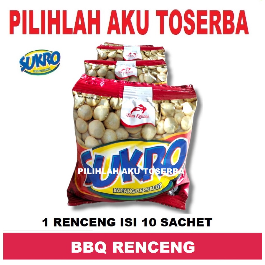 DUA KELINCI KACANG SUKRO BBQ BARBEQUE RENCENG - ( HARGA PER RENCENG )