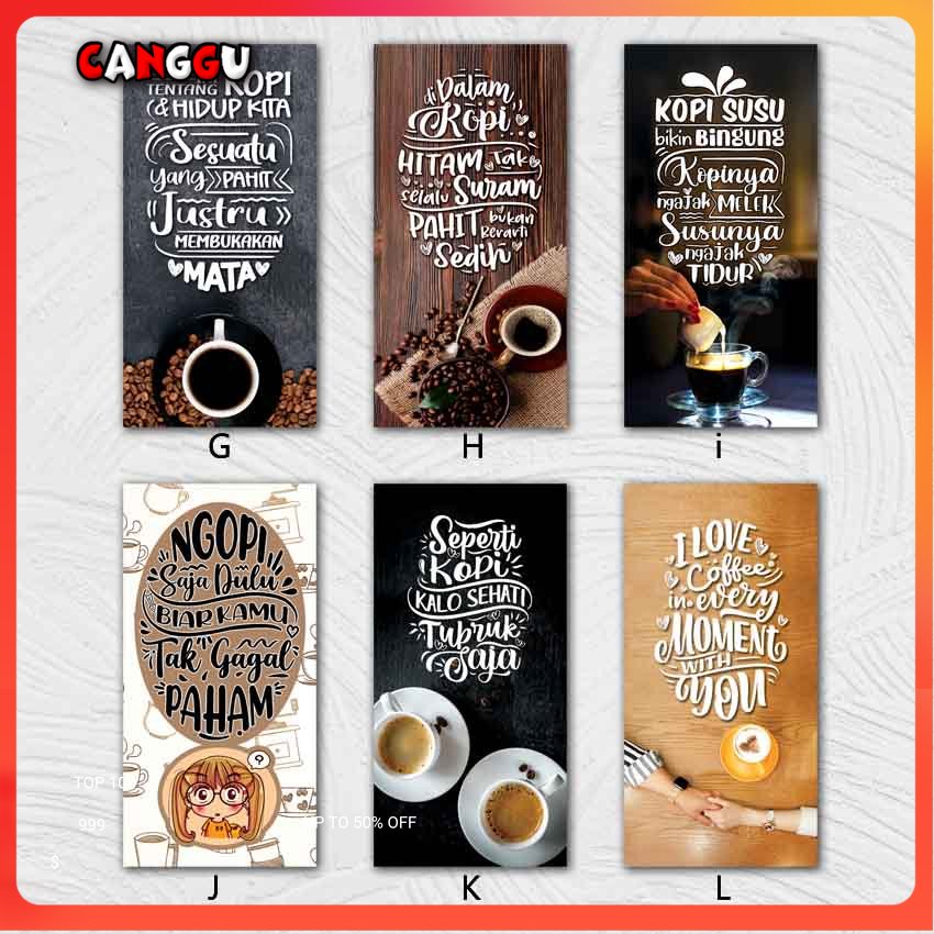 Hiasan Dinding Kopi Kata Mutiara