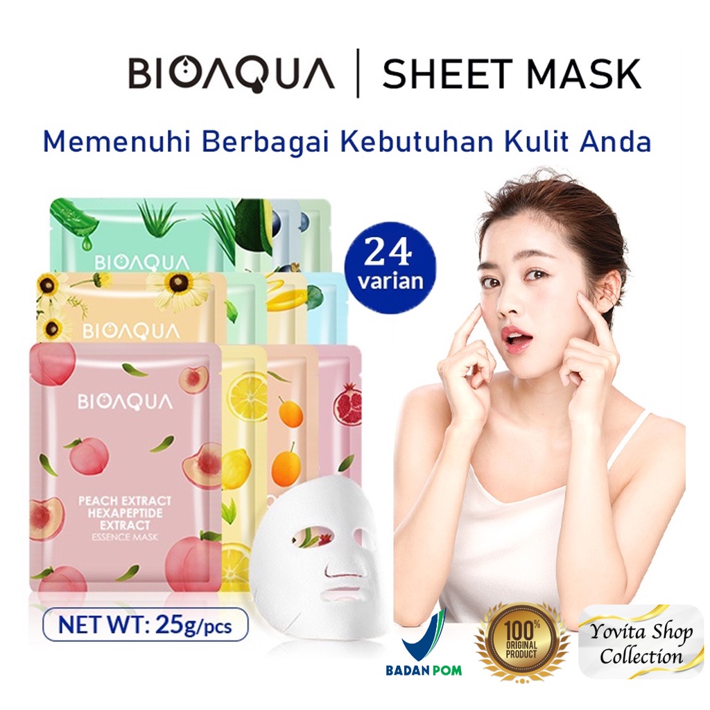 BIOaqua ROreC HChana SHEETmask MASKER WAJAH