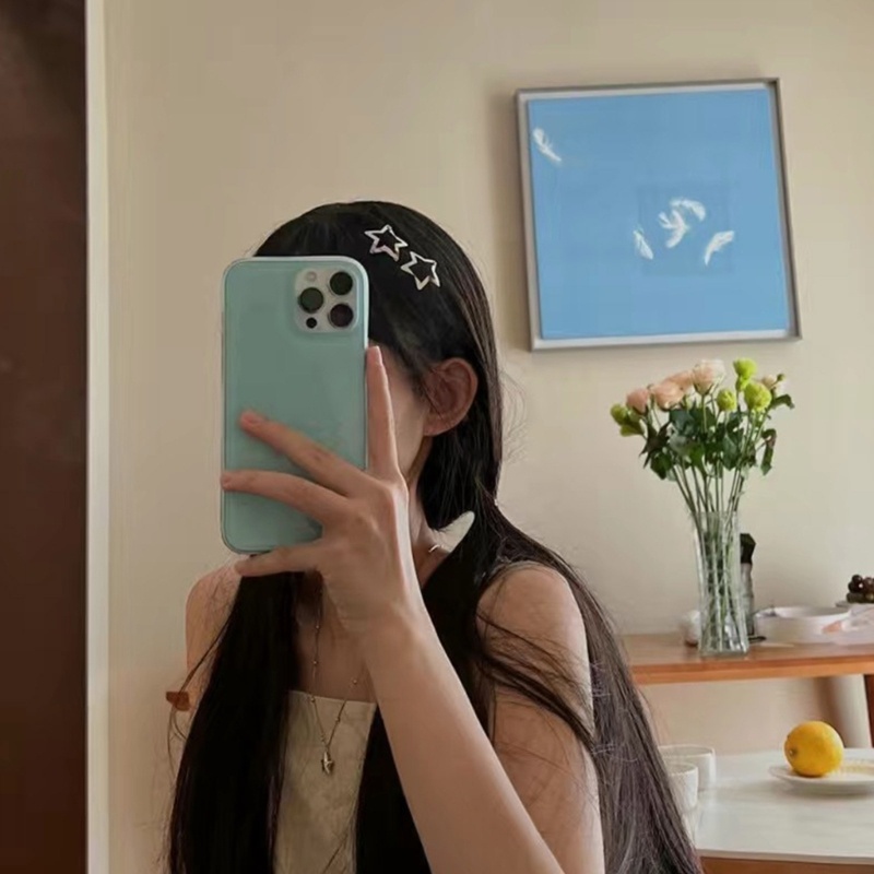 Siy 50Pieces Halus Bintang Rambut Pin Klip Fashion Jepit Rambut Sisi Penjepit Liu-Hai Ekor Kuda Klip Wanita Y2k Pentagram Jepit