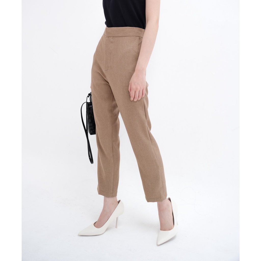 Beige Studio - Nara Pants | Bawahan Celana Panjang High Waist Semi Wool Wanita