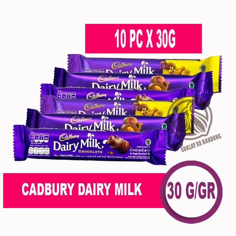 

☇ CADBURY DAIRY MILK 30GR ISI 10 PCS, COKELAT CADBURY 30 GRAM 30 gr ۞