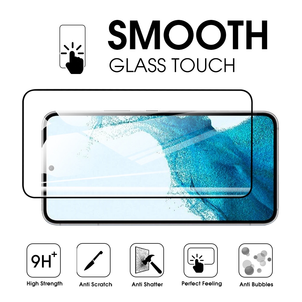 Samsung Galaxy S23 Series Silkscreen Flat Toughened Film Dapat Membuka Kunci Sidik Jari/Samsung S23 Plus Fingerprint Unlock Phone Mask/Pelindung Layar/Aksesoris Smartphone