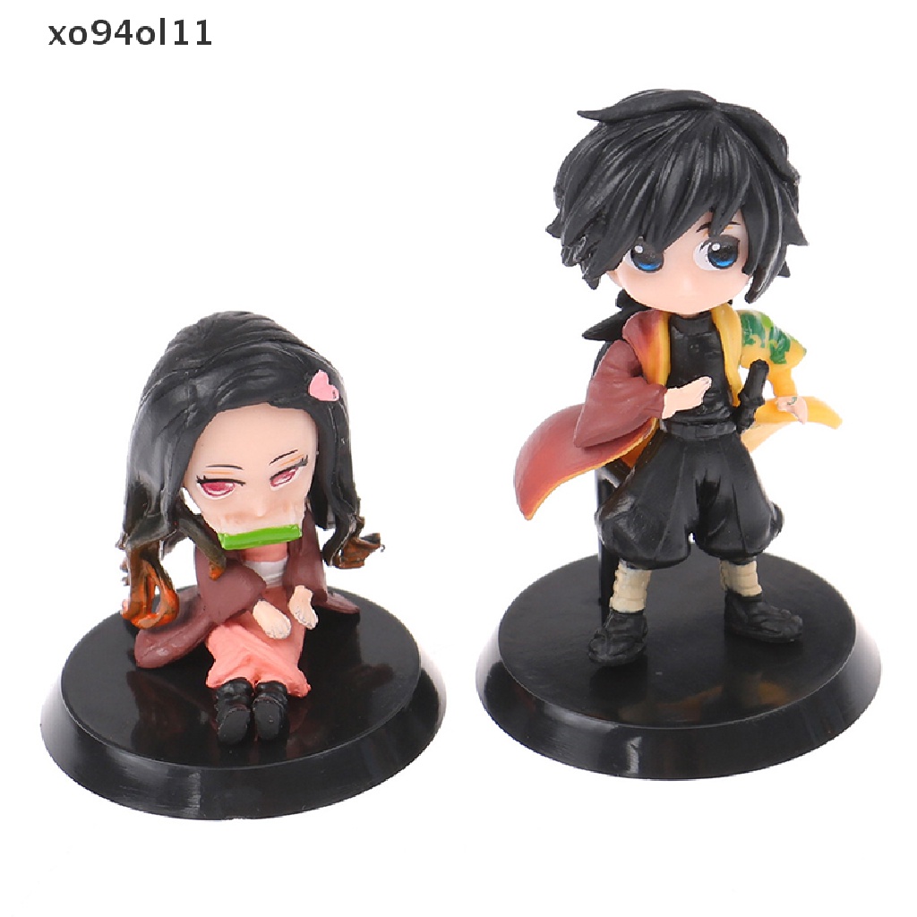 Xo 6PCS Anime Figure Action Figure Demon Slayer Kamado Nezuko Model Patung OL