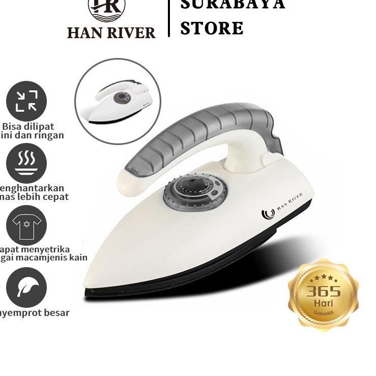 ✪ HAN RIVER Setrika Mini HRYD01 Setrika Lipat Iron Traveling -Putih ✱