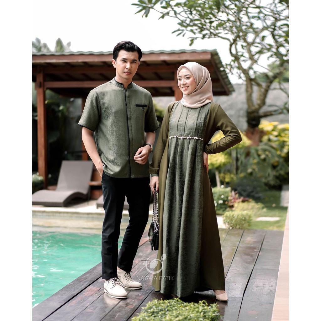 [NEW ARRIVAL] SARIMBIT BATIK COUPLE GAMIS ZIYA - GAMIS BUSUI - GAMIS COUPLE SPESIAL BAJU LEBARAN - S