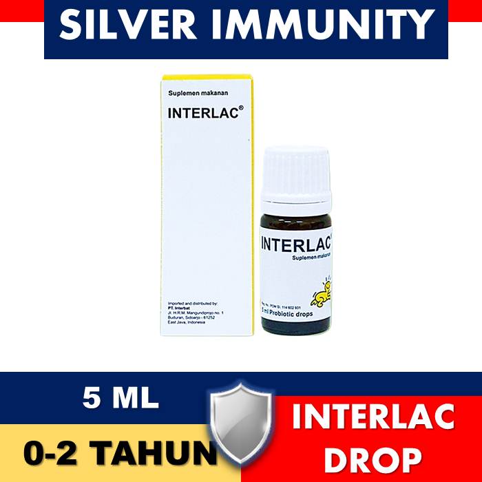 ✔️ INTERLAC PROBIOTIC OIL DROP 5ML [ FREE BUBLE WRAP + DUS ]