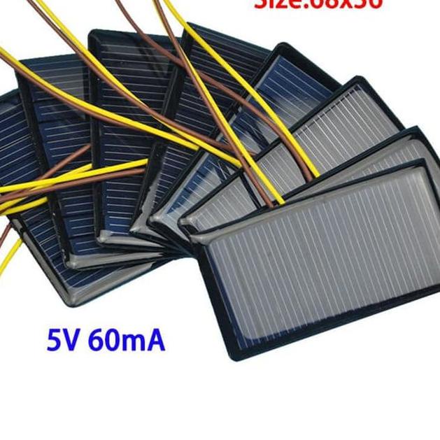 Terlaris SOLARCELL PANEL SURYA TENAGA MATAHARI SOLAR CELL KECIL 68*36mm MINI 5V