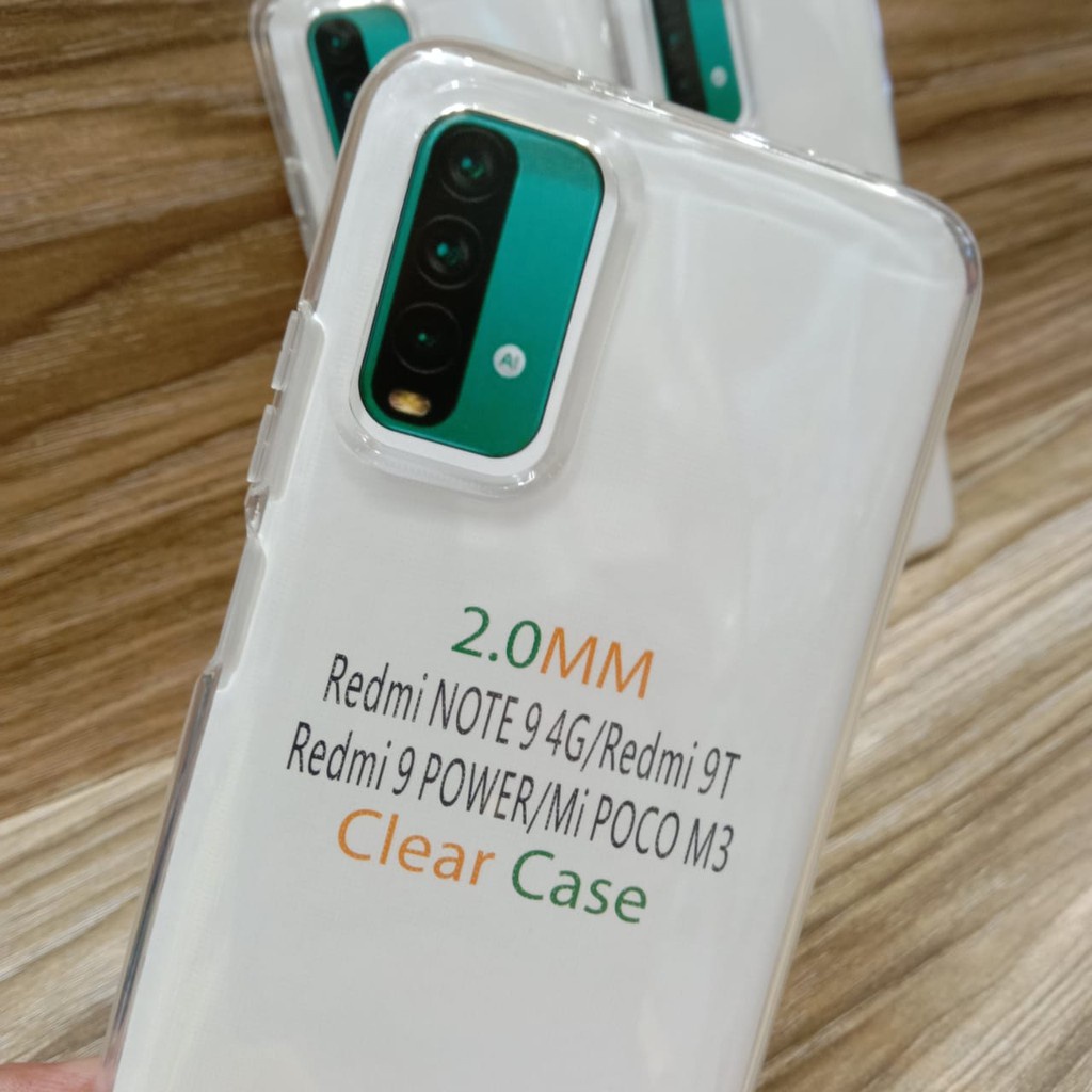 C/C- CASE COVER XIAOMI POCO F3, POCO X3 NFC/POCO X3 PRO/POCO X3, POCO M3, POCO X3 GT, REDMI 9T SOFTCASE BENING TEBAL 2.00MM CLEAR CASE TRANSPARANT JELLY CASE (by TA)