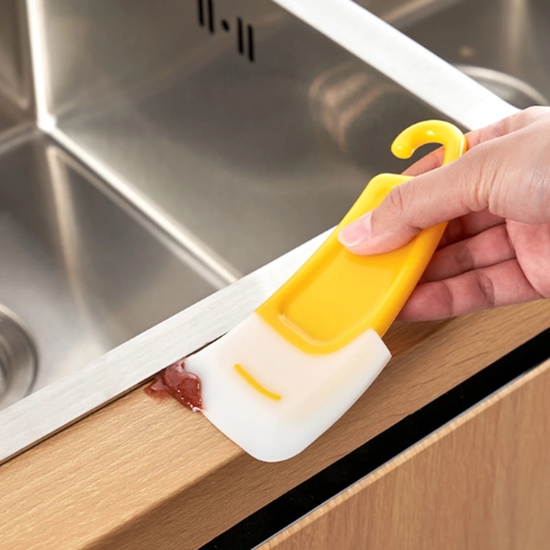 Spatula Pembersih Karet Panci Alat Pembersih Panci Clean Spatula Household Pan Cleaning Scraper Silicone Dapur Panci Wajan Piring Gemuk Tahan Panas Cleaning Flexible Scraper