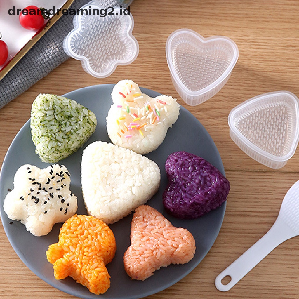 (dream) Cetakan Sushi Maker Rice Ball Food Press Kitchen Gadget Sandwich Nori Onigiri Mold.