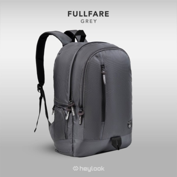 Promo TAS RANSEL FULLFARE PRIA WANITA BACKPACK TAS PUNGGUNG LAPTOP HEYLOOK - HEYLOOK GREY Diskon