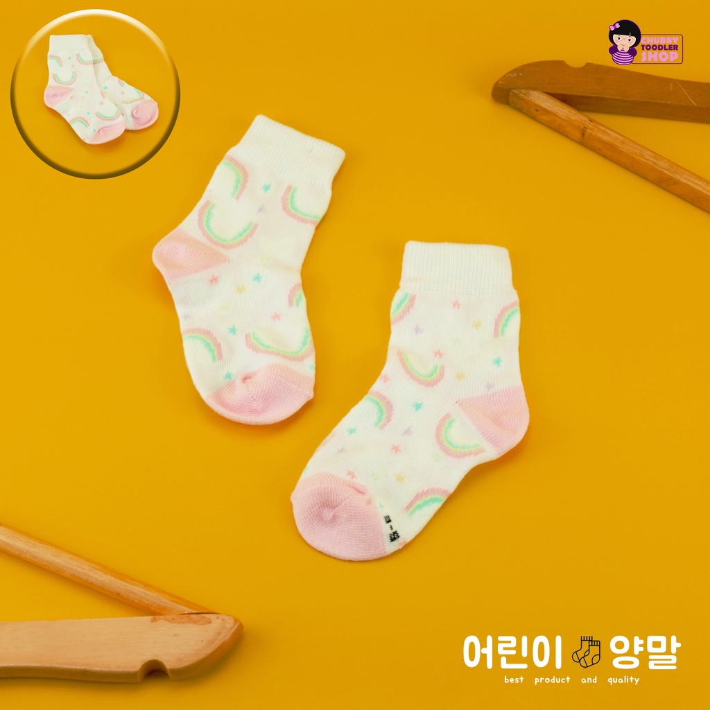 Kaus kaoskaki anak perempuan Bahan katun lembut elastis anak usia 0 - 4 tahun SC2145