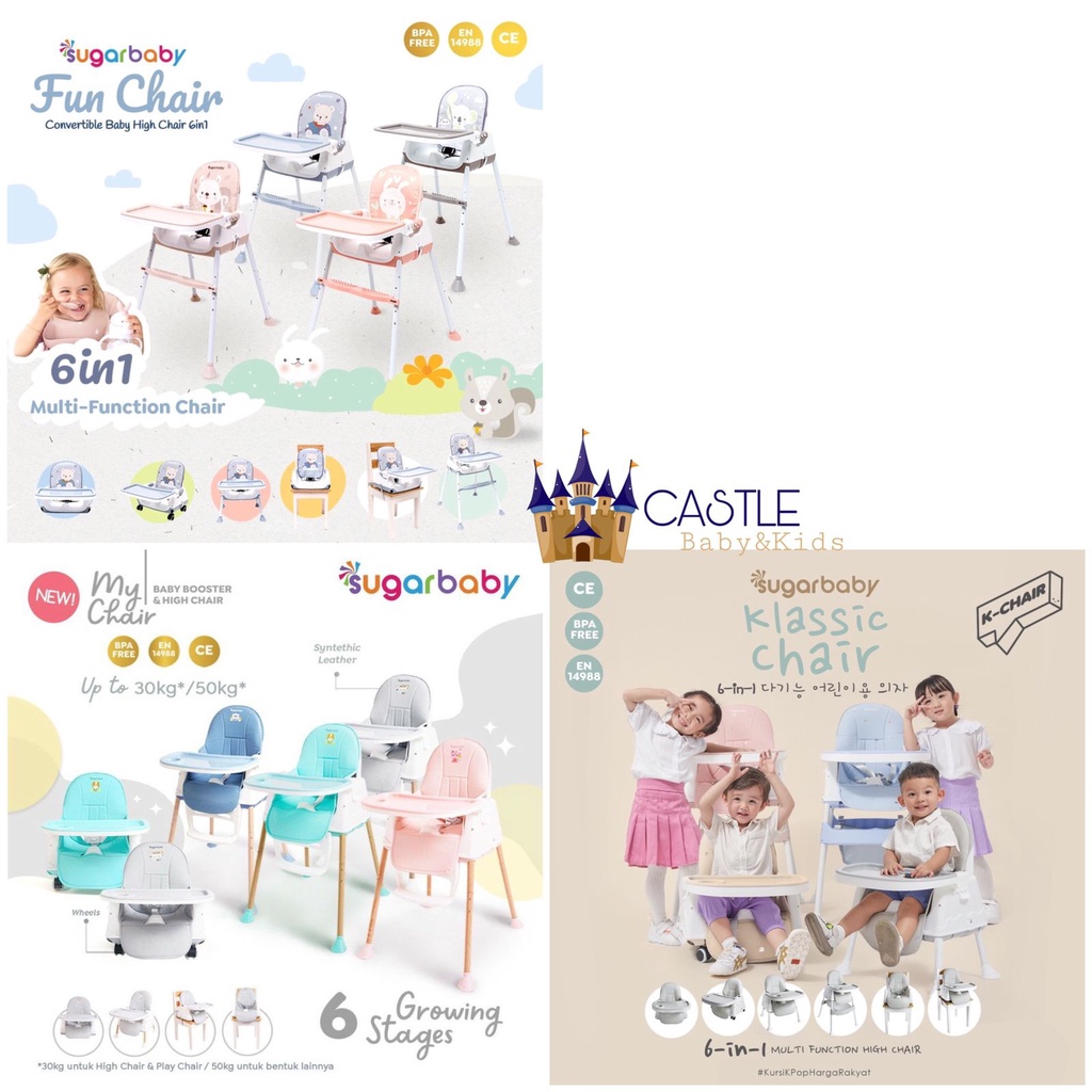 Cs - Sugar Baby My Chair - Baby booster &amp; High Chair With 6 Growing Stages