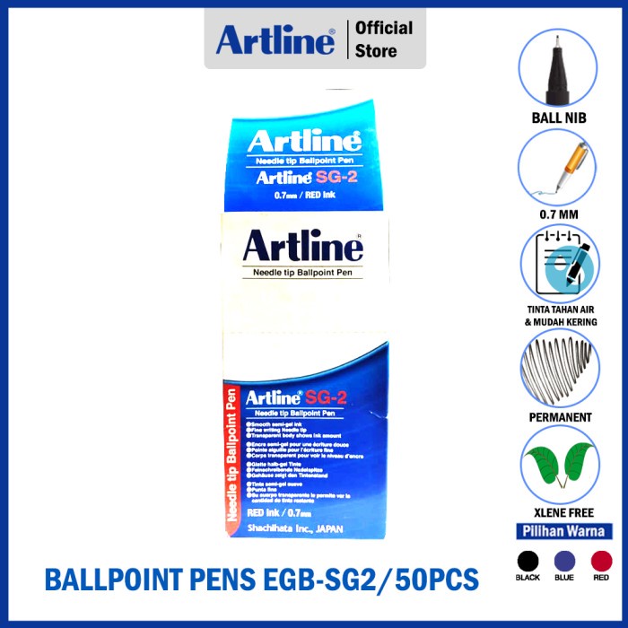 

BISA COD ARTLINE Ballpoint Pen isi 50 pcs EGB-SG2/50pcs