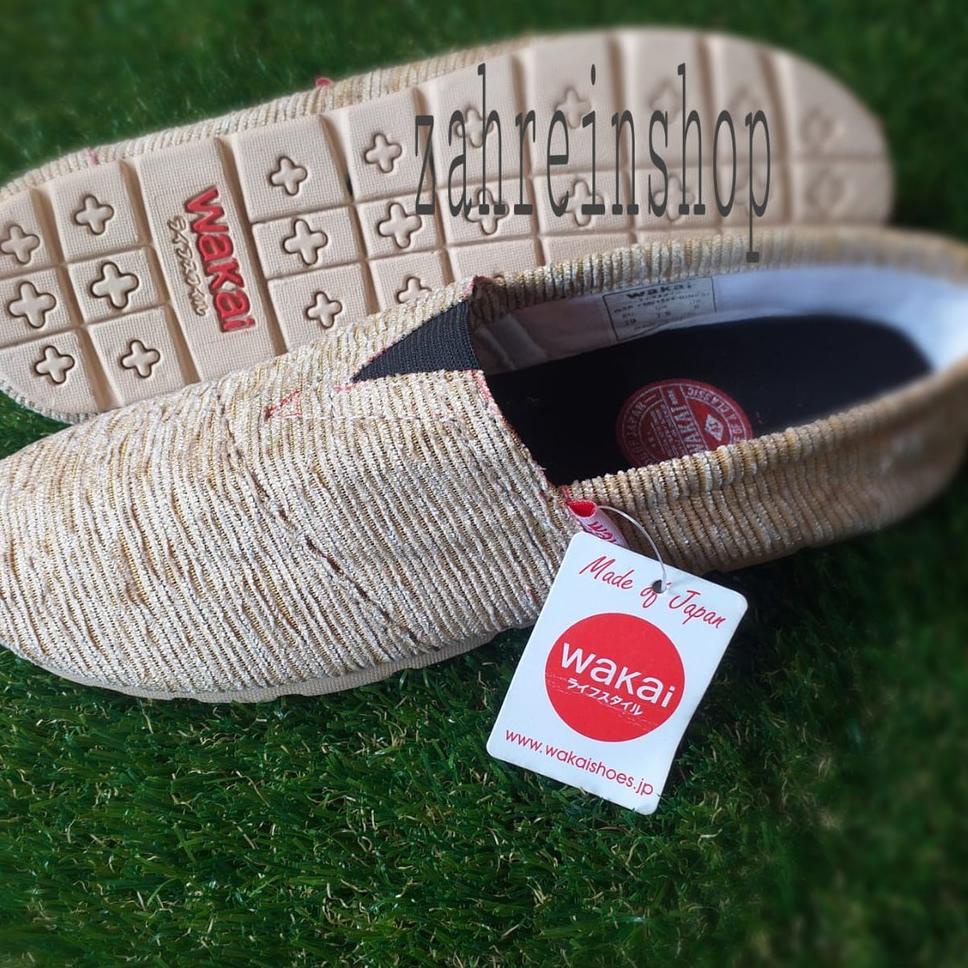 ✨COD✨ WAKAI motif Rajut limited edition sol karet pria wanita 36 - 43 gas 