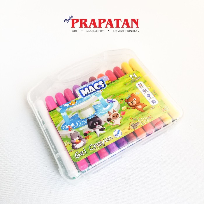 

Produk - Macs Gel Crayon 24 Warna / Krayon Gel Promo Best Seller!!