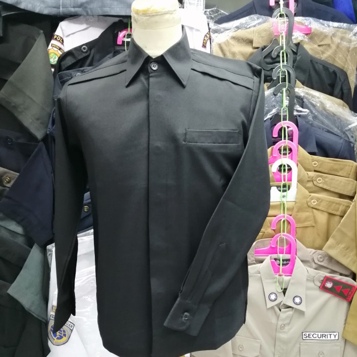 safari paspampres hitam lengan panjang