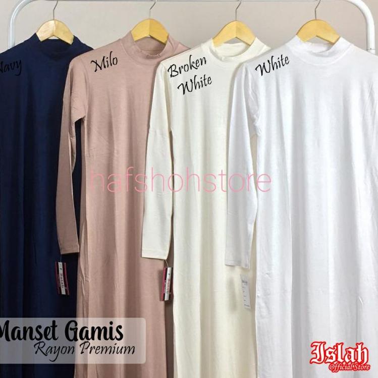 Langsung Atc Manset Gamis Polos Kaos Lengan Panjang / Dalaman Gamis Kaos Rayon Premium / Baju Gamis 