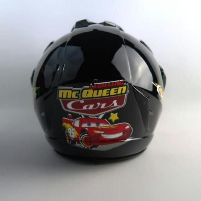 HELM ANAK PET SNI MURAH MCQUEEN HITAM