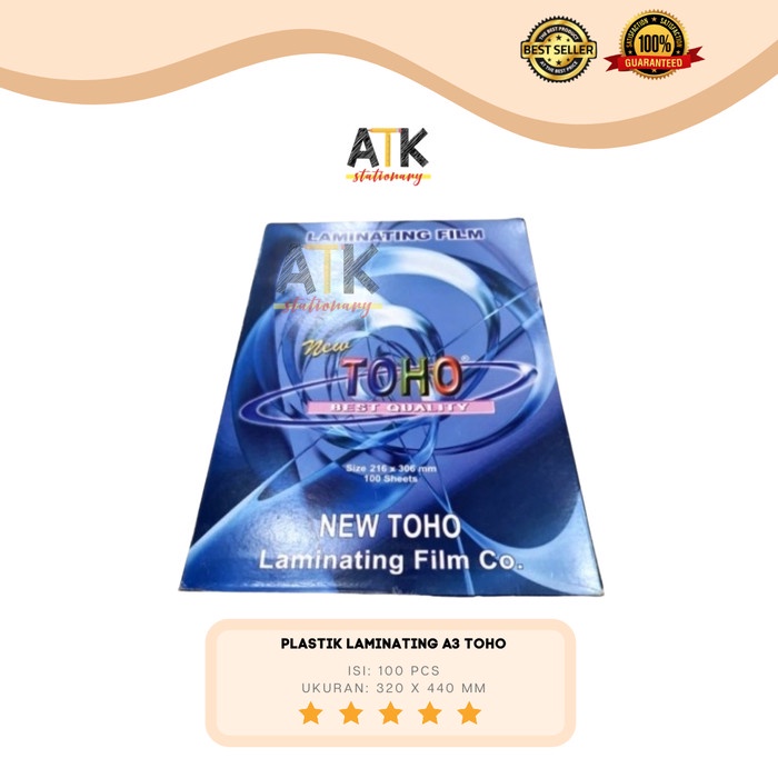 

[[JNT COD]] Plastik Laminating Film Toho Ukuran A3 100 Micron atk