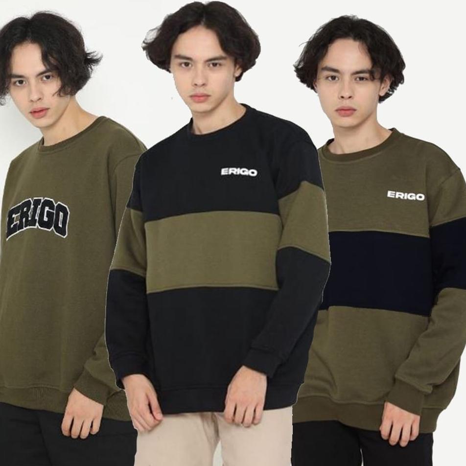 COD K37  Erigo Original Bordir Pria Wanita - Sweater erigo pria wanita ド
