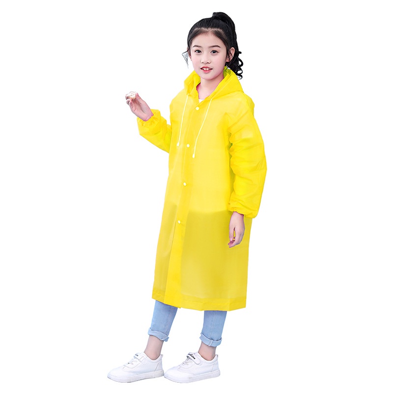 Jas Hujan Model Ponco Anak Tebal Colorful Emergency Raincoat Jas Ujan Bahan EVA Pelindung Badan Dari Air Hujan