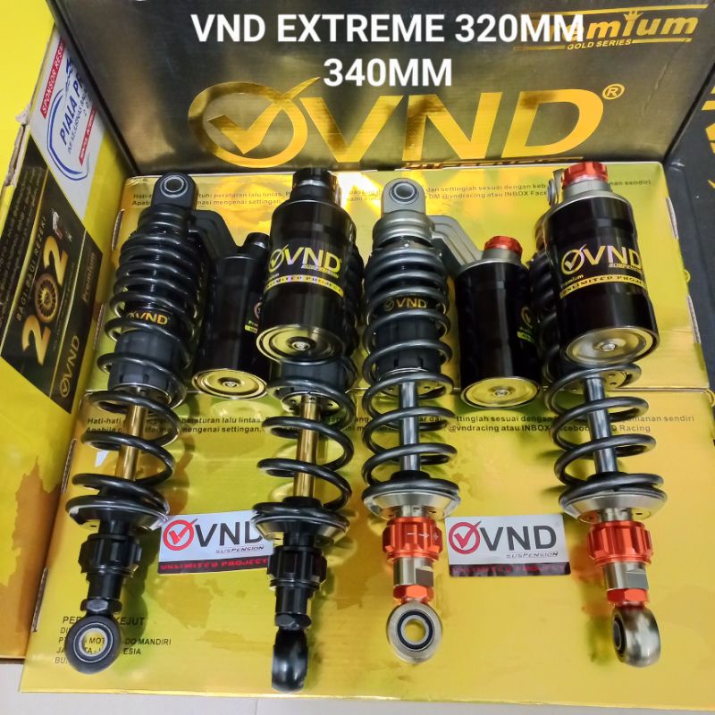 SHOCK BELAKANG VND EXTREME 320MM DAN 340MM BKACK/TITAN