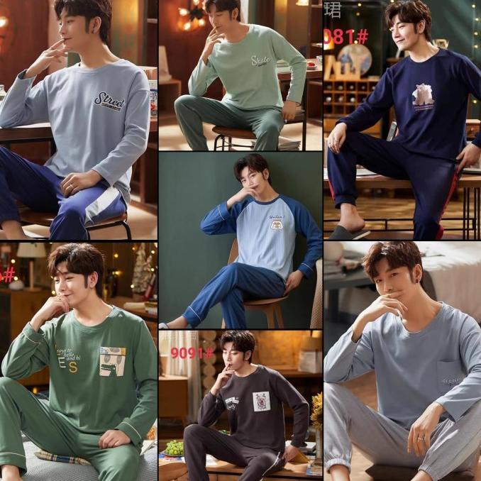 Baju Tidur pria kaos import / piyama PP pria import kaos tebal