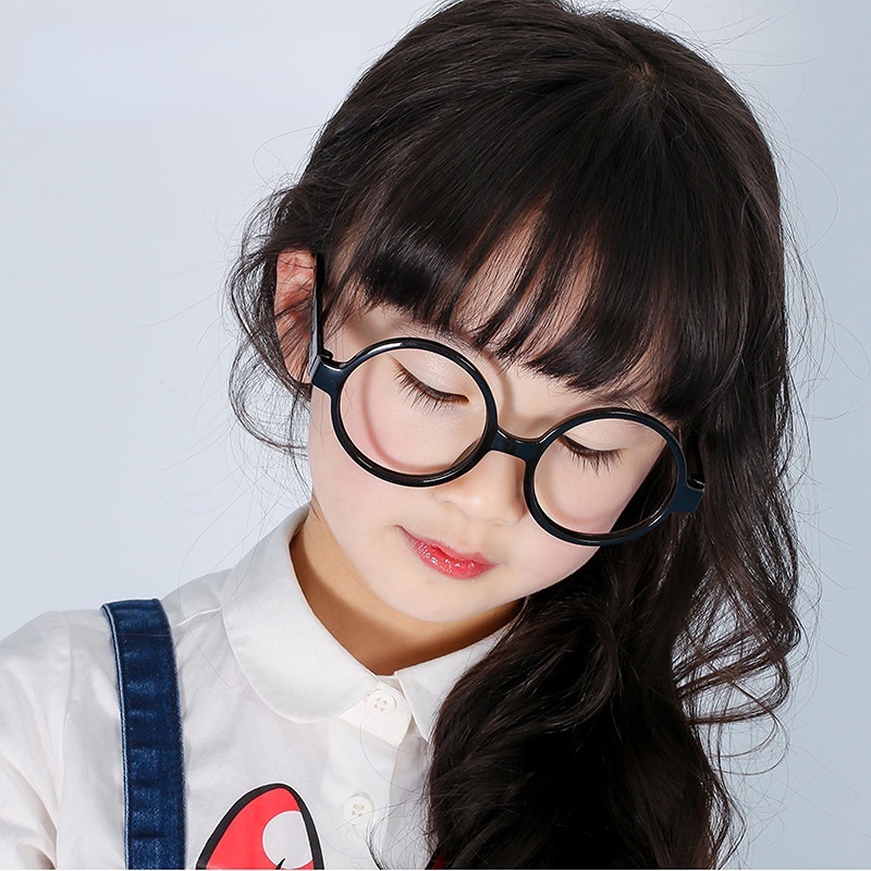 (YUZHU) Korea Fashion Bingkai Bulat Anti Cahaya Biru Kacamata Lucu Permen Warna Anti Radiasi Eyeglasses Untuk Anak