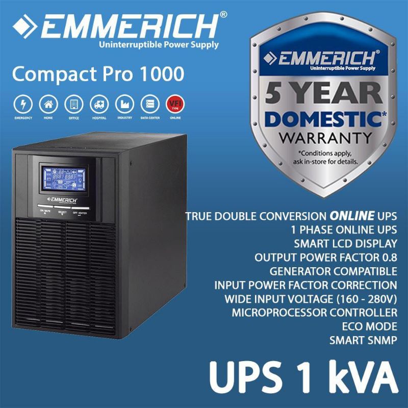 UPS Emmerich Compact Pro 1000 - 1 kVA - 1 Phase