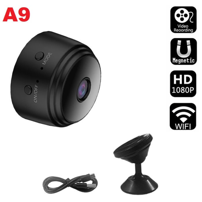 Camera X6 X5 A9 Kamera IP Mini WiFi Kamera Olahraga HD 1080P Pengawasan Keamanan Nirkabel Baterai Bawaan Penglihatan Malam Kamera Mikro Rumah Pintar