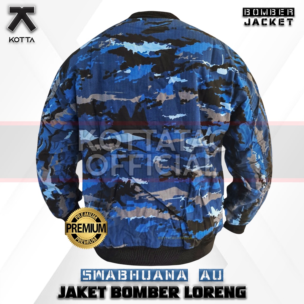 JAKET BOMBER LORENG TNI AU - JAKET KRU LORENG TNI AU - JAKET BOMBER  LORENG TNI