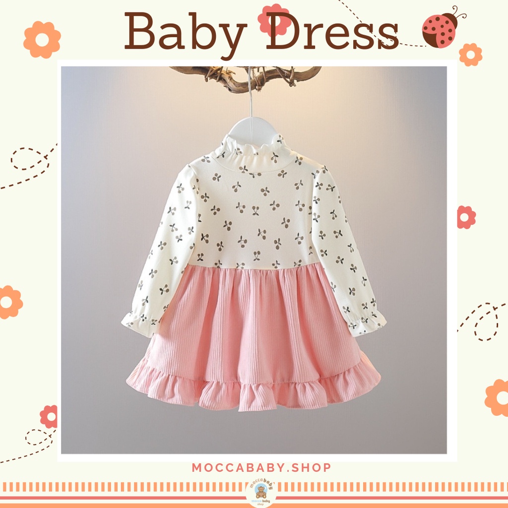 MBSS - DRESS BEAR COURDORAY SHN EBV Baju Dress Anak Perempuan Import Dress Bayi Cewek 0-5 Tahun Gaun Bayi