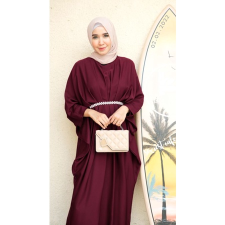 Baju gamis dress kaftan umroh haji lebaran ied hari raya idul fitri 2026 jumbo big plus size sage gr