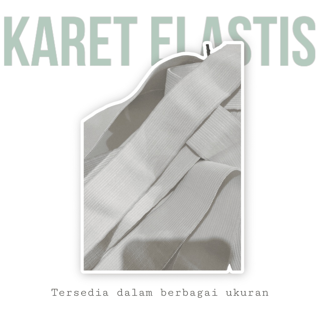 Karet elastis Kiloan Untuk Celana Kolor Baju Sprei Karet Kolor Karet Kolor Meteran Karet Kolor Roll 