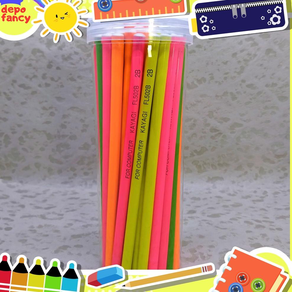

Q28 [5 pcs] Pensil Serut 2B FL502B Fluorecents For Computer / Pensil Tulis / Pencil / Pena / Alat Tulis / Perlengkapan Kantor [1SET@5PCS] PRODUCT TERLARIS げ