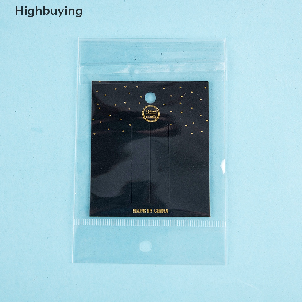 Hbid 50PCS Hairpin Black Paper Earring Card Holder Kertas Jepit Rambut Kalung Display Kartu Karton Hang Tag Senada Packaging Bag Untuk Membuat Kemasan Perhiasan Diy Glory