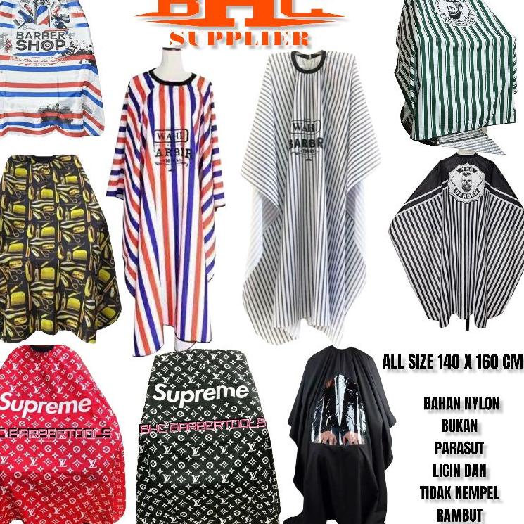 ❋ Kain pangkas rambut kain potong rambut kain kip  motif garis hitam putih kain sarung ✪