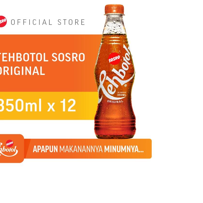 

✸ Tehbotol Sosro pet Original 350 ml isi 12 Pcs ✷