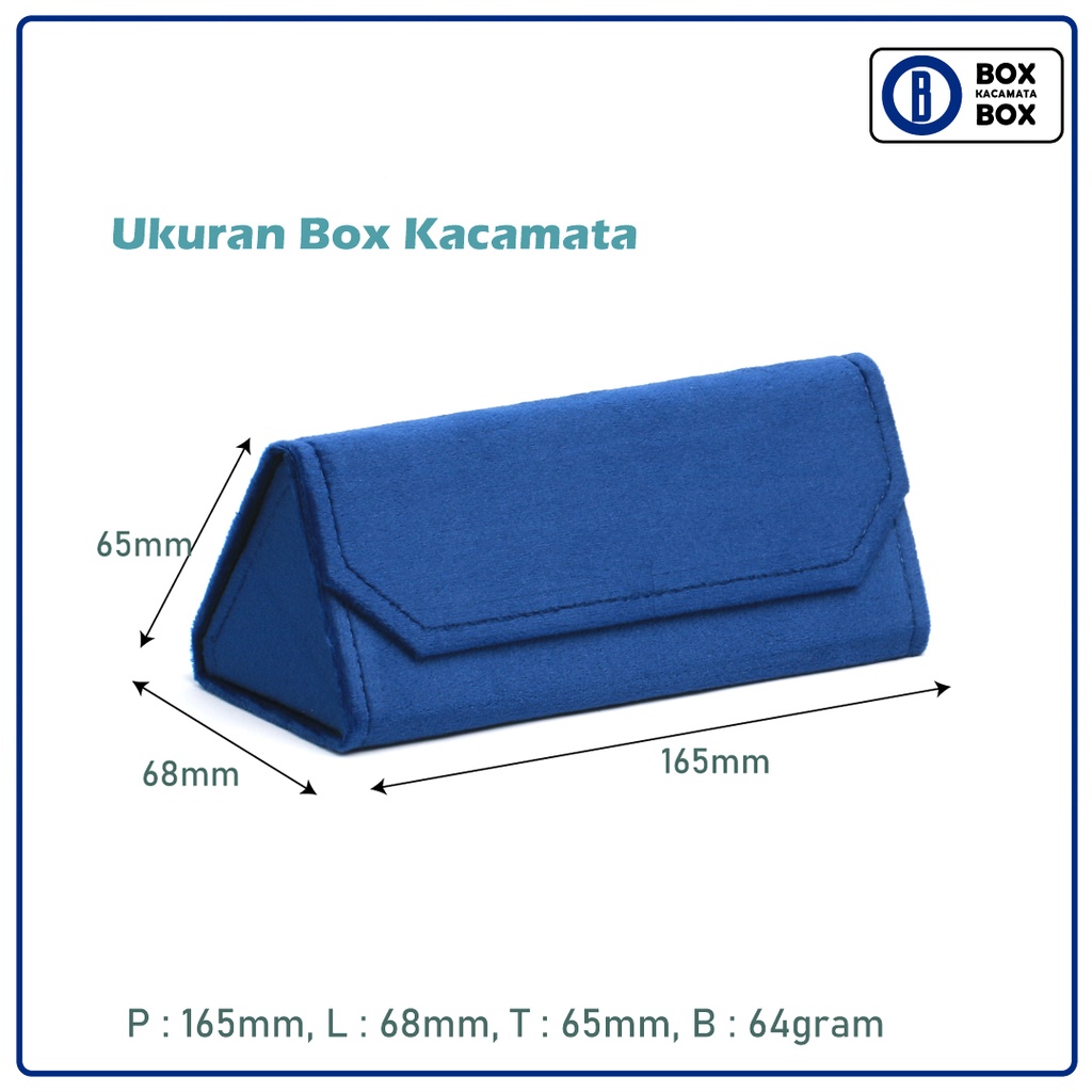 Tempat Kacamata Model Prisma / Hardcase Kacamata Lembut Kain Bludru / Box Kacamata Sunglasses Frame New P5