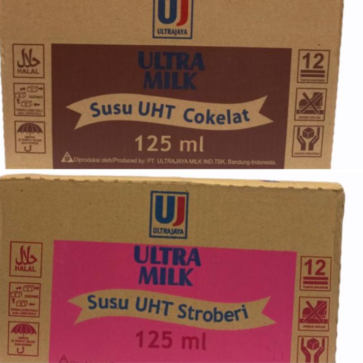 

✫ Ultra Milk UHT 125ml X 40pcs pengiriman dg kargo max 2dus/resi ♟