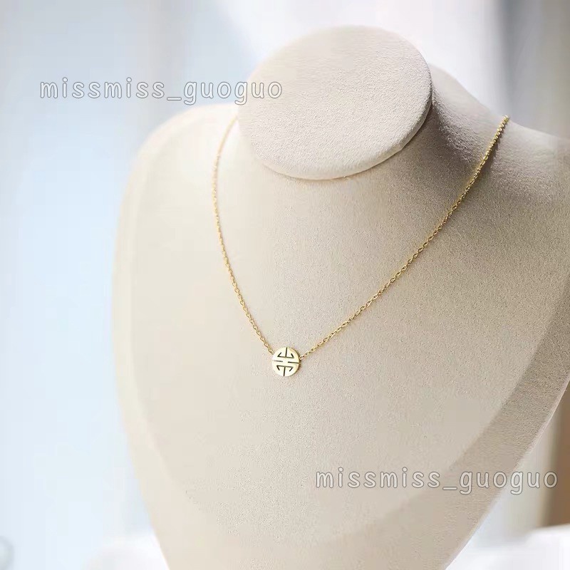 Set Kalung Dan Anting | Kalung Rantai Klavikula Dengan Liontin  | Kalung Rose Gold 18k | Kalung Bahan Stainless Steel | Anting Bahan Titanium Steel |   Anting Tusuk Anti Air / Alergi Untuk Wanita