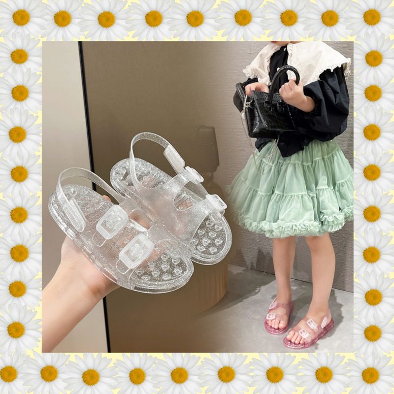 jelly glitter velcro kids (31-35)/jelly shoes kids/sandal anak import/sandal anak karet/sandal sepatu anak jelly/jelly shoes kids/sepatu sandal slippers/sepatu sandal couple mom and kids