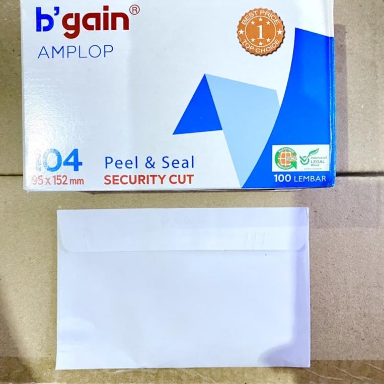 

W78 Amplop Putih Polos 104 PPS B’GAIN BGAIN isi 100 pcs TERMURAH ¤