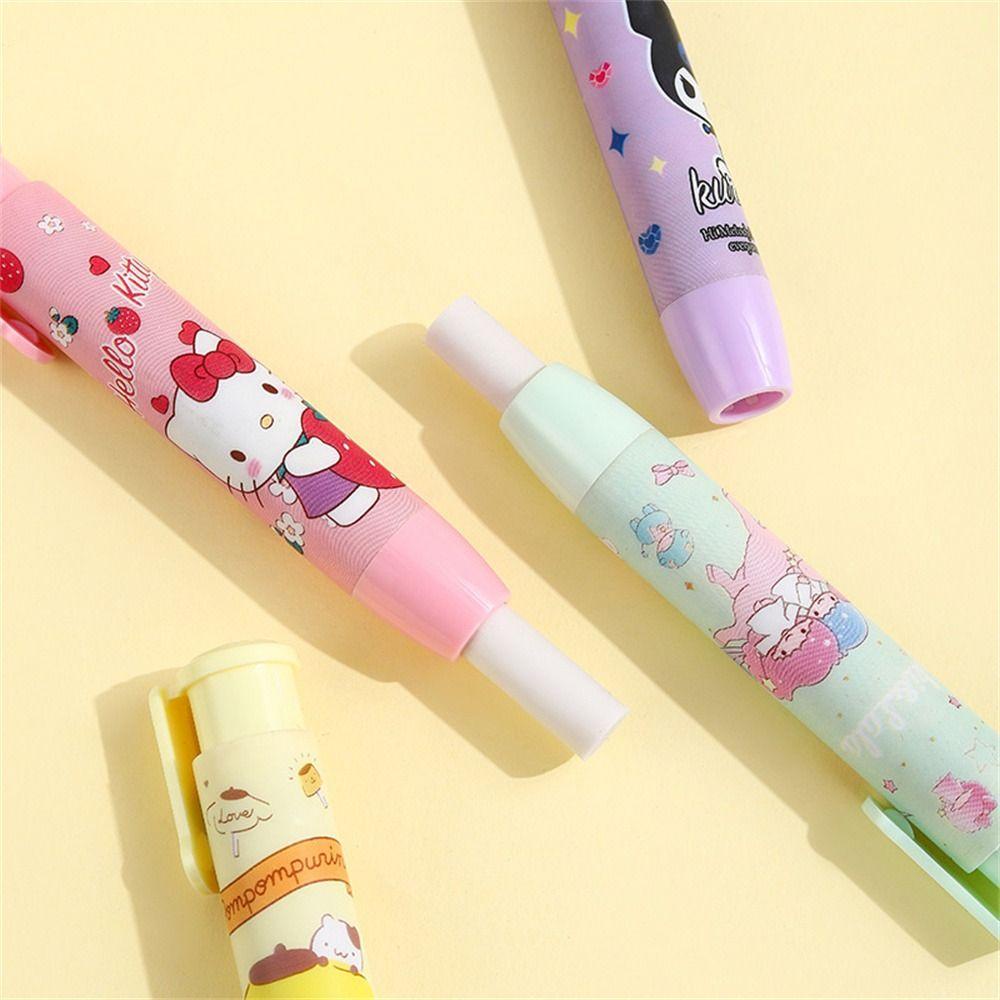 Nickolas1 Penghapus Penekan Alat Tulis Kreatif Mymelody Kuromi Kartun Cinnamoroll Pen Type Eraser