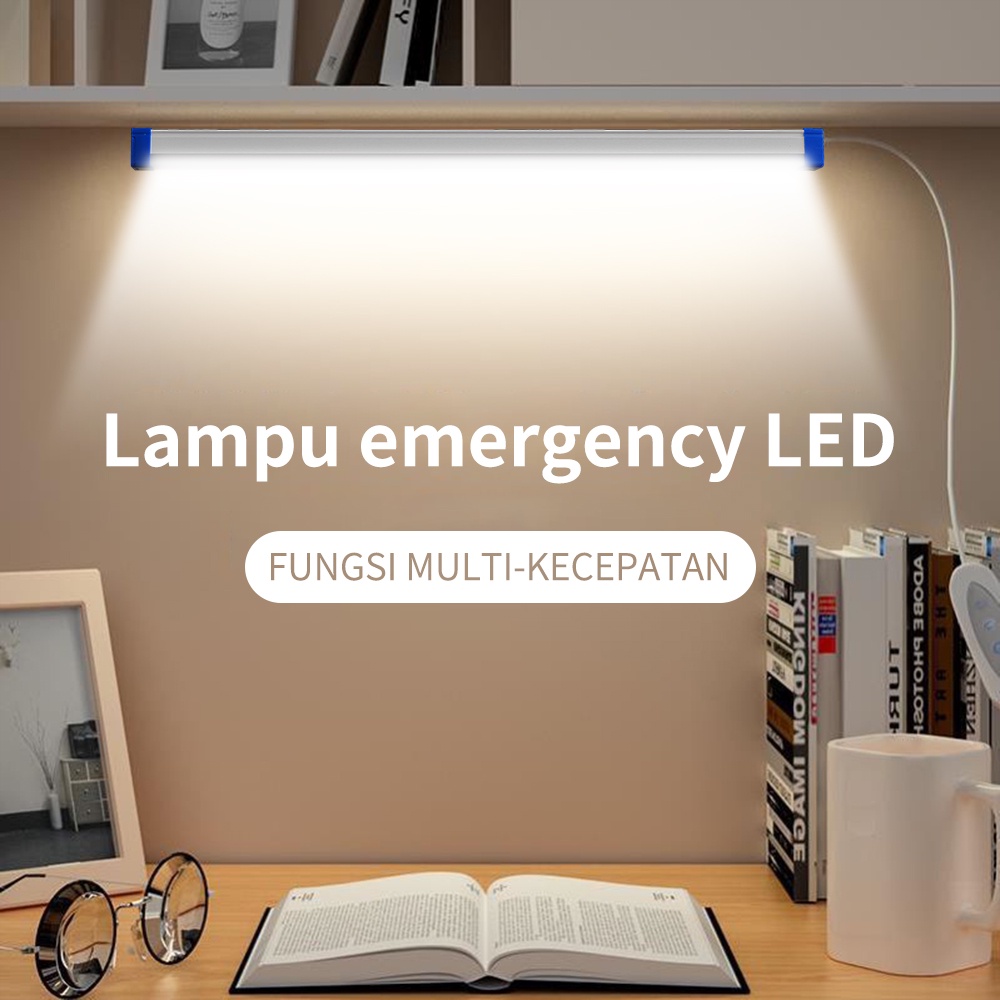 lampu neon led panjang T7 usb bolam let portable emergency lamp darurat mati lampu lid terang untuk kemping outdoor dan belajar sistem cas bisa pakai powerbank