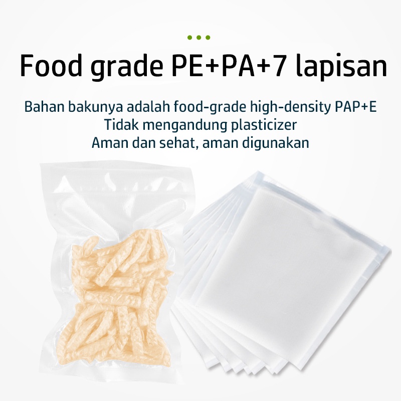 Plastik Vacum | Vacuum | Vakum Bag Sealer Makanan Tipe Polos / Embos Emboss Embossed Murah Satuan