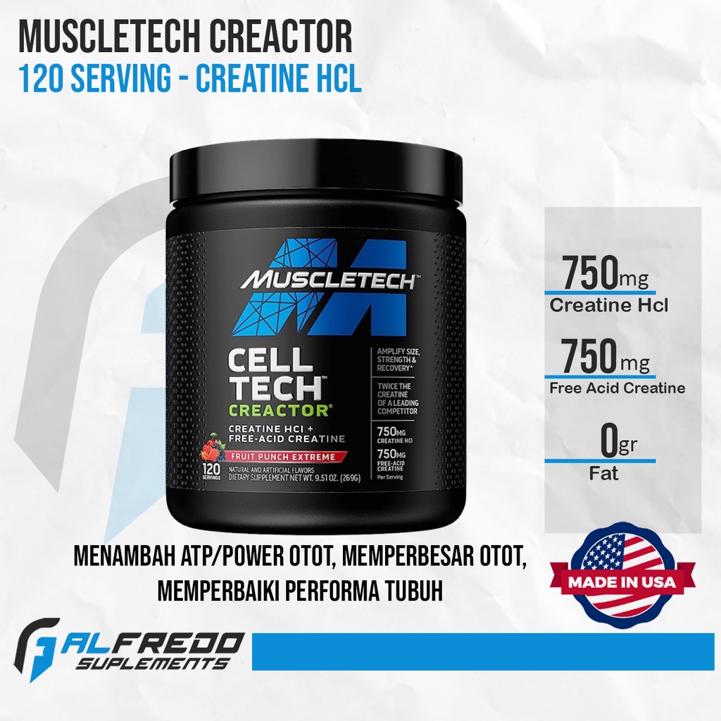 Muscletech Cell Tech Creactor 120 Serving Creatine HCL Cell-Tech Celltech